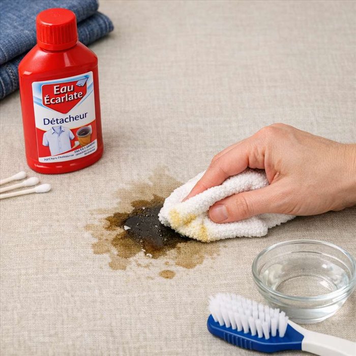 Comment enlever une tache d'huile avec l'eau écarlate ? Guide efficace