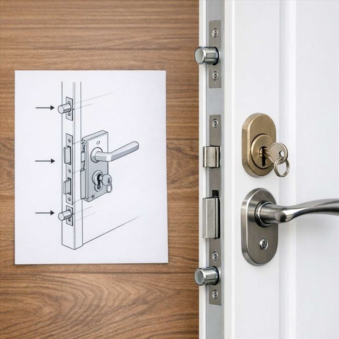 Schéma d’une serrure trois points : guide simple et clair