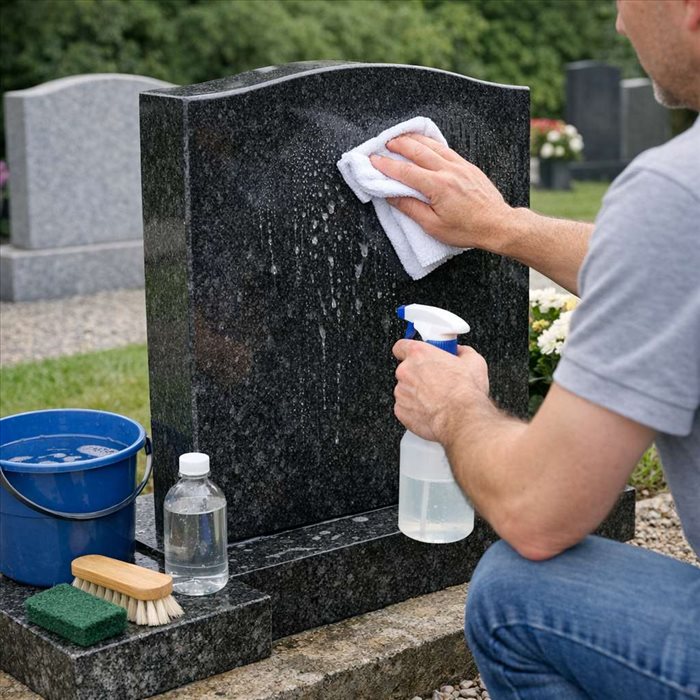Nettoyer une pierre tombale en granit : méthode simple et sûre