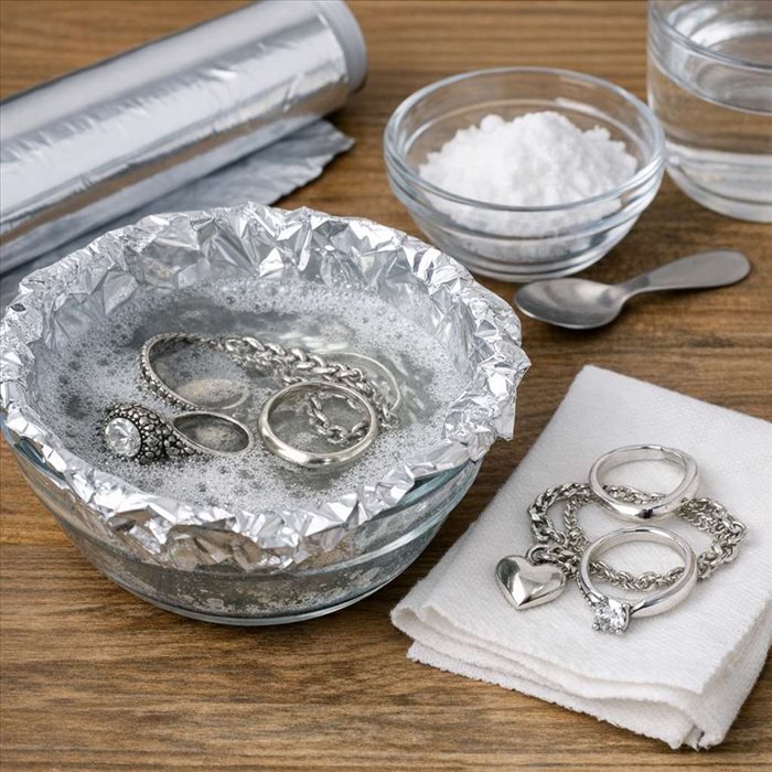 Nettoyer des bijoux en argent avec du papier aluminium : guide simple