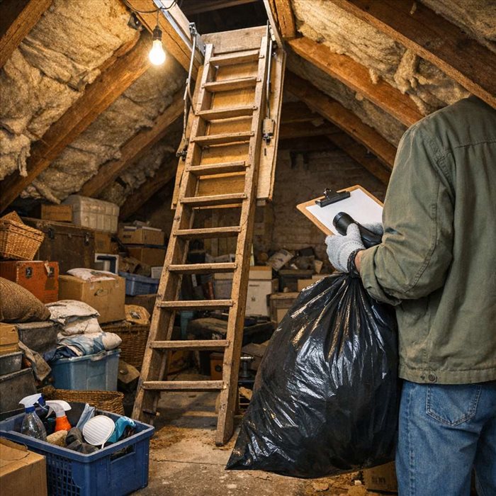 Débarras de grenier difficile d'accès : méthode simple et efficace