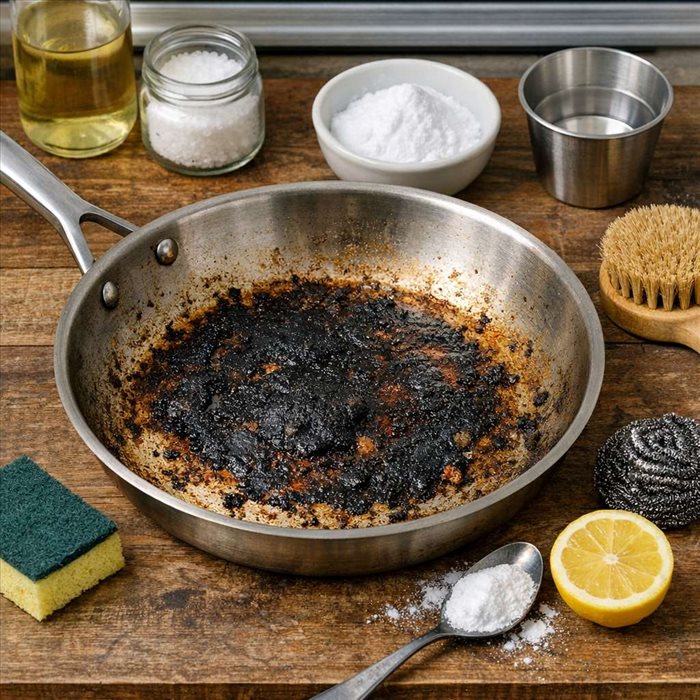 Comment récupérer une poêle en inox brûlée ? Guide simple et efficace