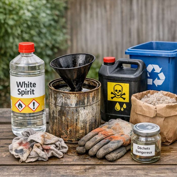 Comment éliminer le white spirit usagé sans risque ?