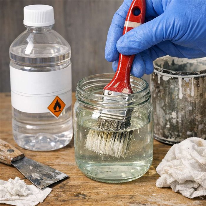 Nettoyer un pinceau avec du white spirit : méthode efficace
