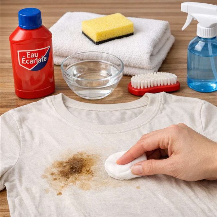 Comment enlever une tache de graisse avec l’eau écarlate ?