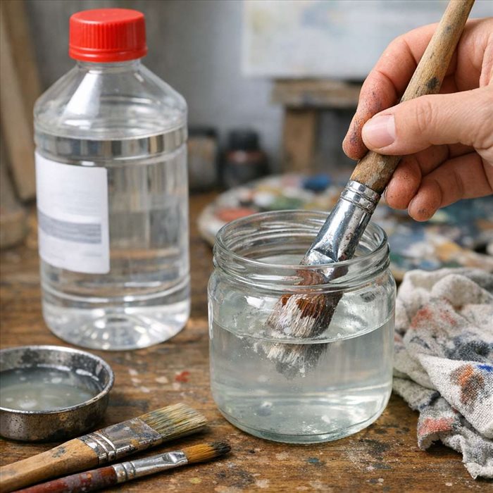 Comment laver des pinceaux avec du white spirit : guide simple
